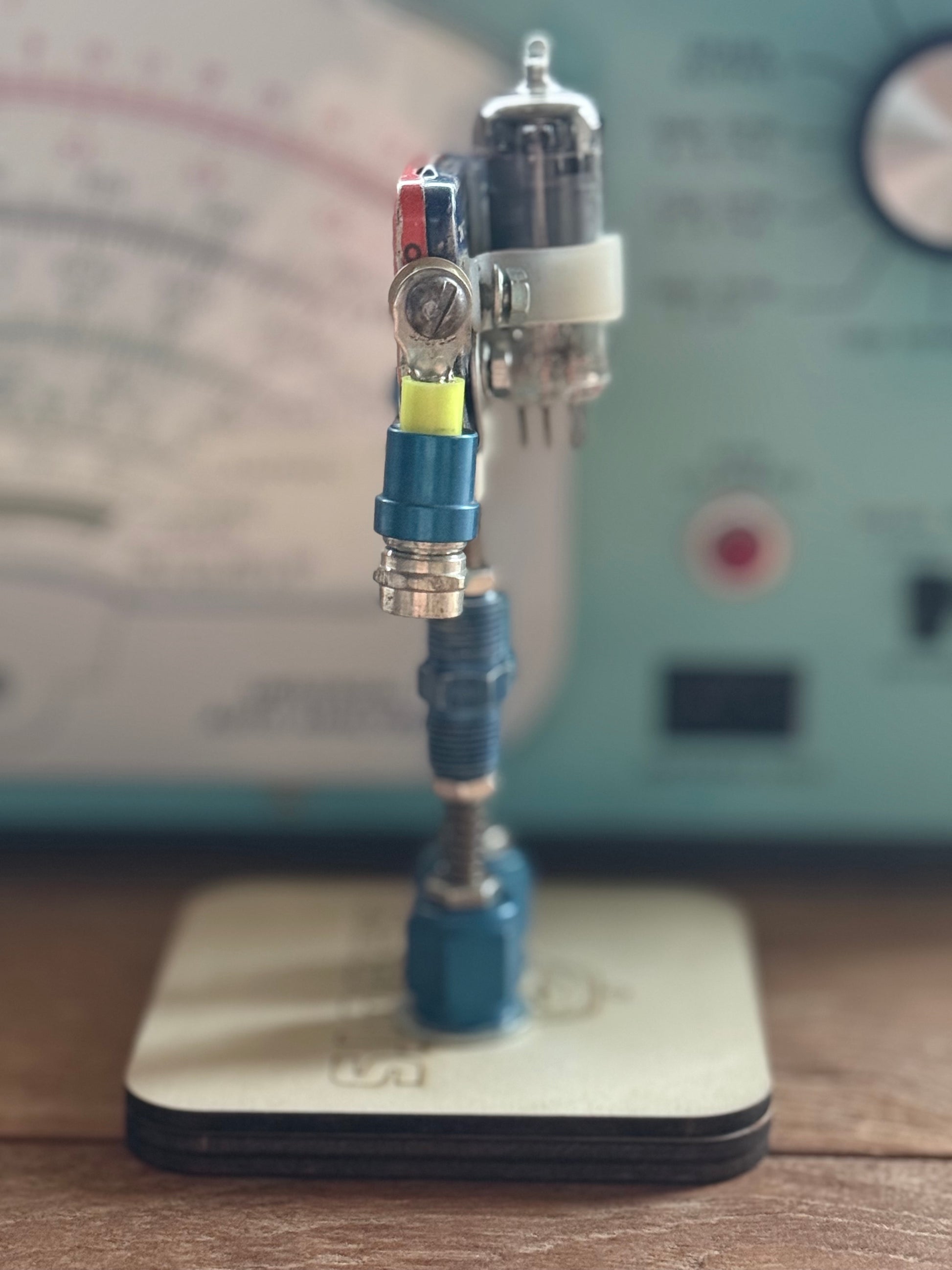 Handmade Vintage Robot Sculpture: ACME Fuse Tin Assemblage Art - R3BOTS