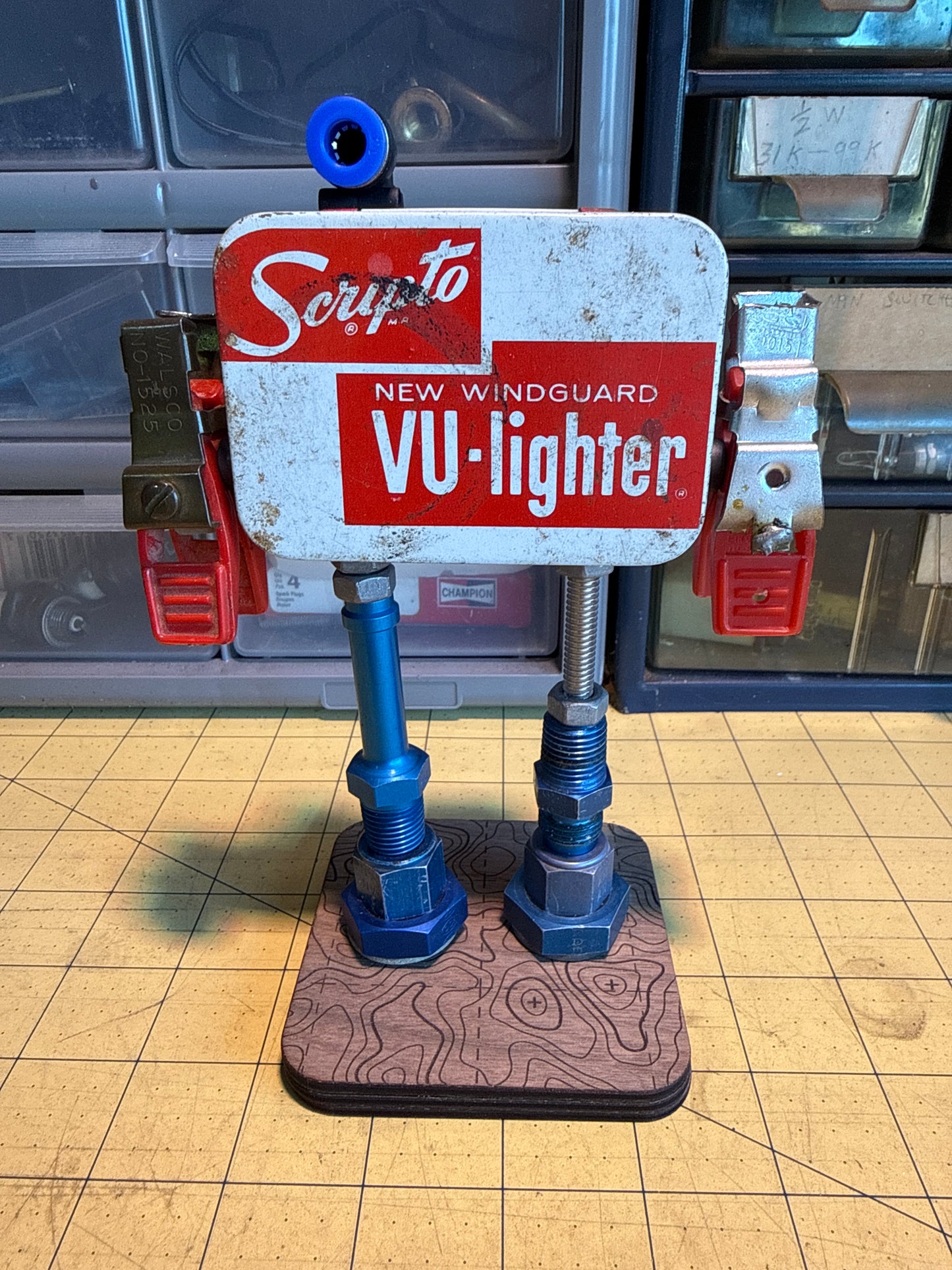 Fallout Style Robot Sculpture Tin | Industrial Decor - R3BOTS